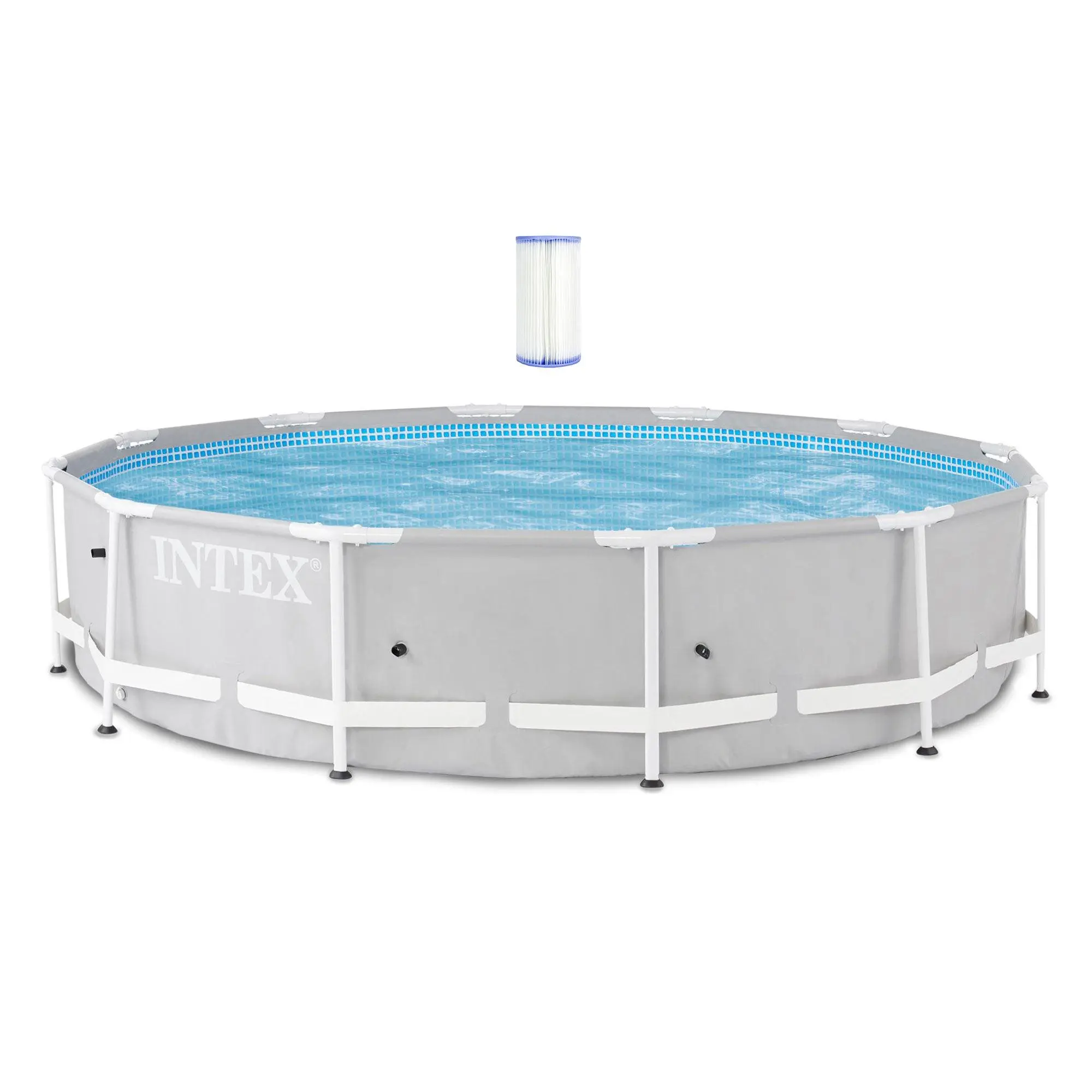 Intex 12' x 30" Steel Frame Above Ground Pool & Type A & C Filter Pump Cartridge Intex 12' x 30" Steel Frame Above Ground Pool & Type A & C Filter Pump Cartridge