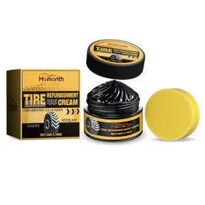 Homonth Automobile Tire Retreading Paste, Tire Cleaning Rust Polishing Brightening Waterproof Antifouling Wheel Retreading Paste