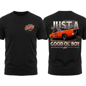 Men's Vintage Muscle Car Graphic T-Shirt, Classic General Lee Inspired Retro Car Tee, Double Sided Southern Americana Shirt, Old School Garage Graphic Tee, Muscle Car Enthusiast Gift S-4XL