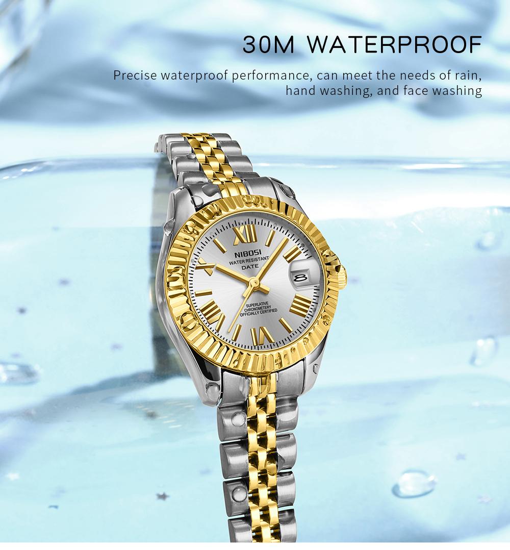 NIBOSI Rose Gold Women's Watches with Date Stainless Steel Luxury Ladies Watches with Small Writs Watches for Women Waterproof Elegant Dress Quartz Analog Women's Wrist Watches Reloj de Mujer