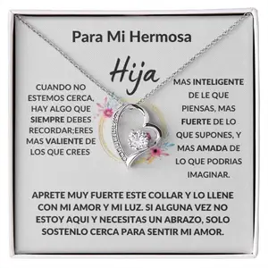 Para Mi Hermosa Hija Forever Love Collar Regalo. Regalo Especial Para Hija, Collar De Amor Eterno, Regalo De Joyería, Para Tu Hija Hermosa, Necklace For Daughter Para Mi Hermosa Hija Heartfelt Gift For Birthdays Graduations Or Special Moments