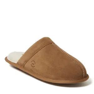 Dearfoams Men's Kirk Genuine Suede Scuff House Slipper