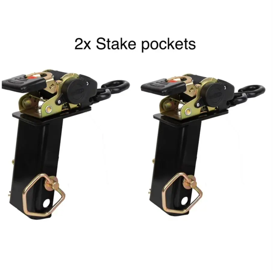 Scout Brackets - Stake Pocket 2 Bundle - 2x Stake Pockets for UTV ATV Golf Cart & Lawnmower - Durable Metal Construction - Supplier Warranty Included