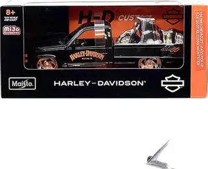Maisto 1:24 1993 Chevrolet 454SS Pick-Up & 2007 XL 1200N Nightster Harley-Davidson Bike Custom Limited 1,800 pcs – Black