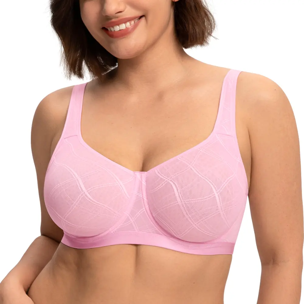 HSIA Skylark Breathable Lightweight Supportive Jacquard Mesh Wide Strap 3/4 Cup Comfort Bra HSIA Skylark Breathable Lightweight Supportive Jacquard Mesh Wide Strap 3/4 Cup Comfort Bra