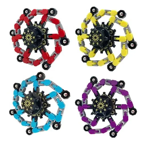 Transformable Fidget Spinner Toy 4 Pack, Sensory Fidget Toys for Kids ...