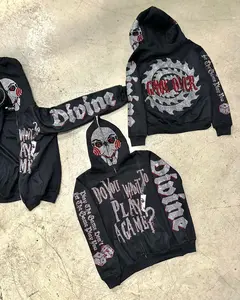 Y2K fashion letter-print rhinestone hooded sweatshirt in gothic rock style, fully chain design, loose fit for both men and women. A fun loose-fit hoodie—an ideal Easter and Mother’s Day gift for fashionable, avant-garde friends and loved ones.