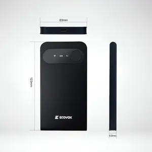 ECOVOX 4G LTE Mini Portable WiFi Hotspot - No SIM Card Required, 1GB Free Data, Connects 9 Devices, for Travel & Camping, Smart Mobile Router (Universal Electronics Accessory) Global Pocket with