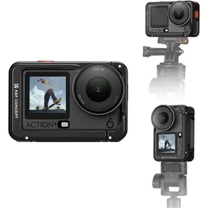 K&F CONCEPT Aluminum Alloy Protective Cage for DJI Osmo Action 6, Expansion Frame Case with Cold Shoe Mount, 1/4" Screw Adapter for Selfie Stick