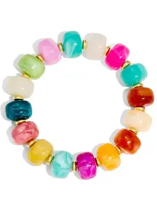 Colorful Bead Bracelet for Women Boho Elastic Stretch Chunky Bracelet Summer Beach Vacation Jewelry Perfect Summer Gift