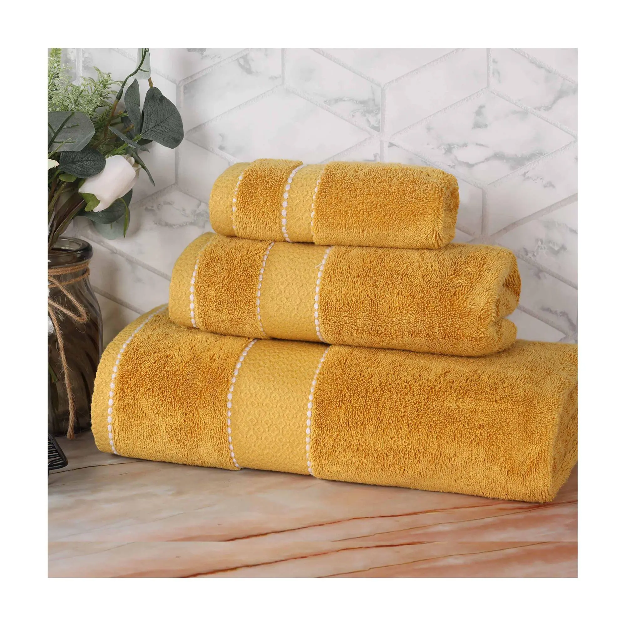 Superior Niles Egyptian Giza Cotton Ultra-Plush3-PC Towel Set