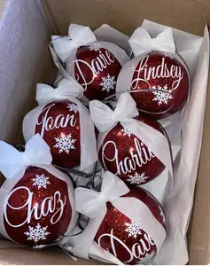 Christmas Ornament  Glitter Ornaments Christmas Ornaments Custom Christmas Ornaments Glitter Name Ornaments Custom Name Christmas Ornament