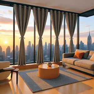 4-Piece Blackout Curtains, Metal Grommets, Modern Design, Heat Insulation, Noise Reduction & Thermal Retention, Privacy Protection, Ideal for Bedrooms & Balconies, Light Blocking & Energy Saving