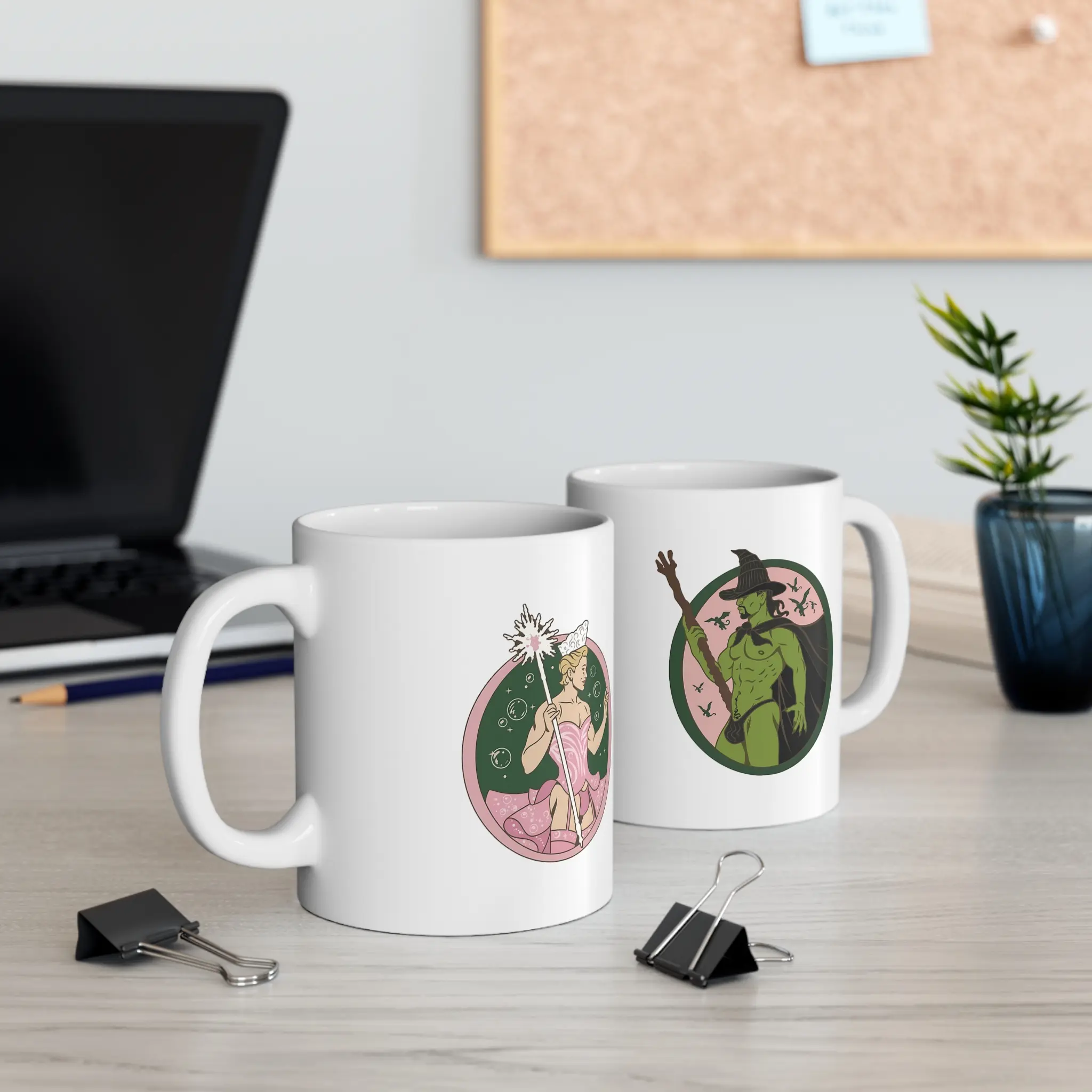 Gay Wicked Witch Mug, Wicked Movie Mug, Funny Wicked Fan Gift, Wicked Musical Coffee Cup, Ariana and Cynthia Meme Inspired Mug, Witchy - scs15911  Ceramic Classic Drinkware Stylish