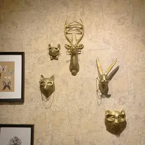 Animal Head Shaped Wall Hanging Ornament, 1 Count Modern Art Creative Aesthetic Design Animal Head Wall Art, Wall Decor for Home Living Room Bedroom Office, Room Decoration Ornaments