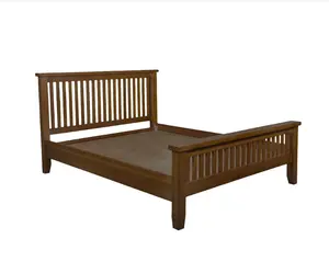 Mission Quarter Sawn Oak Slat Bed - Walnut