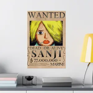 Sanji Wanted Poster One Piece Anime Giclée Print