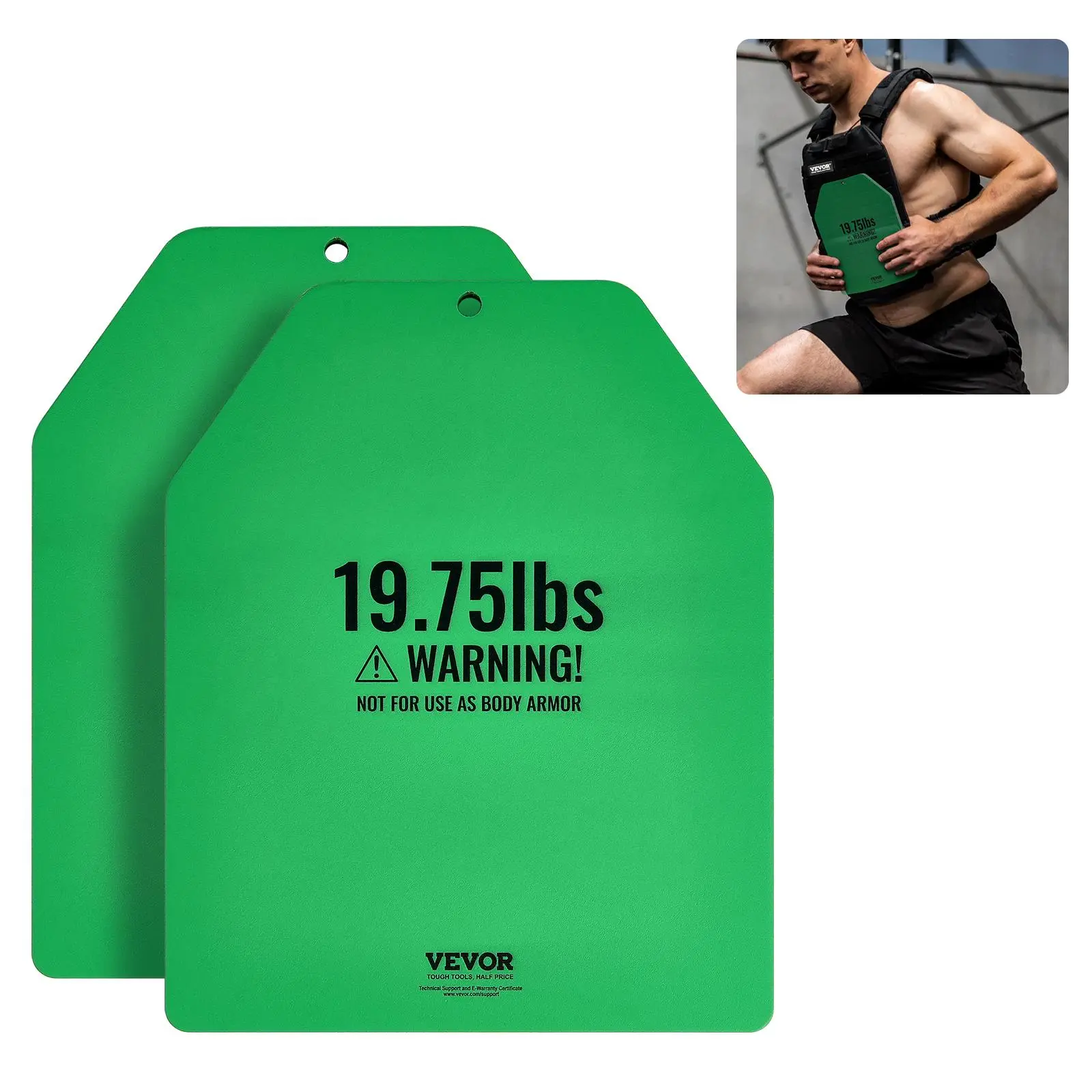 【summerfinds】VEVOR Weight Vest Plates, 19.75 LB Pairs, Premium Steel Weighted plates, Contoured Ergonomic Fit – WODs, Additional Weight for Weight Vests, for Strength Training, Running, Fitness, Heavy Workouts