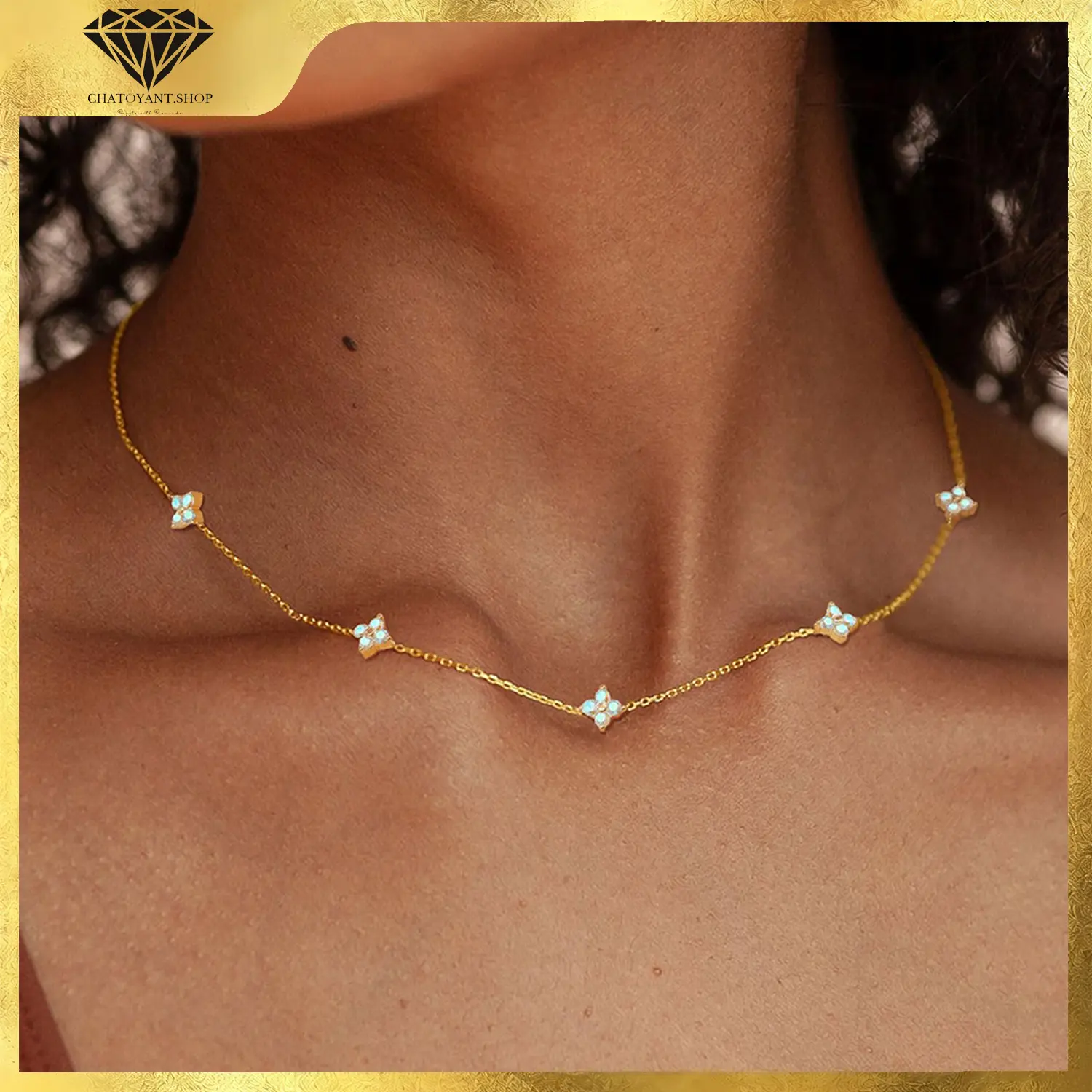 Dainty Silver Gold Necklaces for Women Trendy Non Tarnish 14K Gold Plated Cubic Zirconia Necklace for Wedding Prom Brides Jewelry Gold Accessories