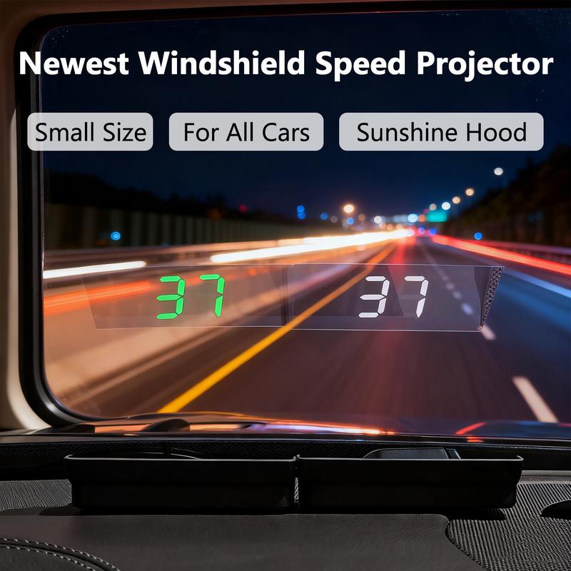 GPS Digital Speedometer Speed Display for Car MPH Windshield Projector, Universal HUD Speedometer Speed Meter LED Large Font, Plug Play Tachometer on Wind Glass for SUV Auto Vehicle Motorcycle Glof Cart Truck Motorhome All Vehicles