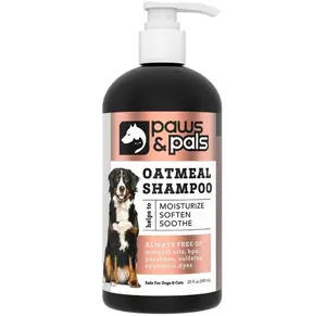 6-in-1 Dog Shampoo and Conditioner for Itchy Skin, Made in USA - 20oz Vet Formula Natural Medicated Best for De-Shedding, Itch Relief, Smelly Odor, Dry Sensitive Skin - Dogs & Cats Oatmeal Pet Wash
