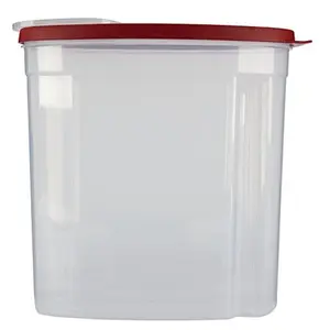 Rubbermaid Flex and Seal Cereal Keeper, 1.5 Gallon, BPA-Free, Clear with Red Lid, Airtight