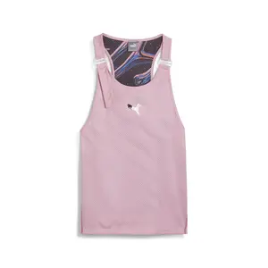 PUMA Womens Cherries Are Extra Crew Neck Athletic Tank  Casual - Pink