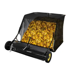 COZONY 42"/44" Heavy-Duty Tow-Behind Lawn Sweeper, 18 Cu.Ft, Adjustable Height, Universal Tractor/ATV Fit