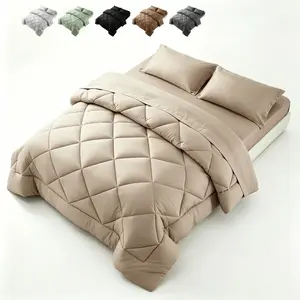 King Size Bedding Set, Ultra Soft comforter with 2 Pillowcases, No Pillows Included, 260g All-Season Warm Dorm Student Quilt, Soft Bedding Sets, Polyester Bedding Set