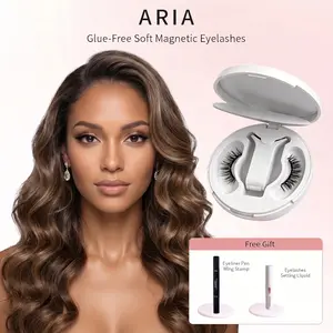 Magnetic False Eyelash Kit for Eyelash Extensions, 1 set of reusable glue-free false eyelashes, natural long, Waterproof, Lightweight, Reusable with Portable Box | Beginner-Friendly & Trim to Fit – Perfect for Party