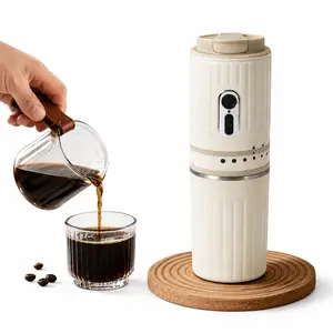 Portable Electric Coffee Grinder for Travel & Camping, USB Rechargeable Conical Burr Grinder with 7 Settings, All-in-One Coffee Maker with 304 Stainless Steel Filter & Cup