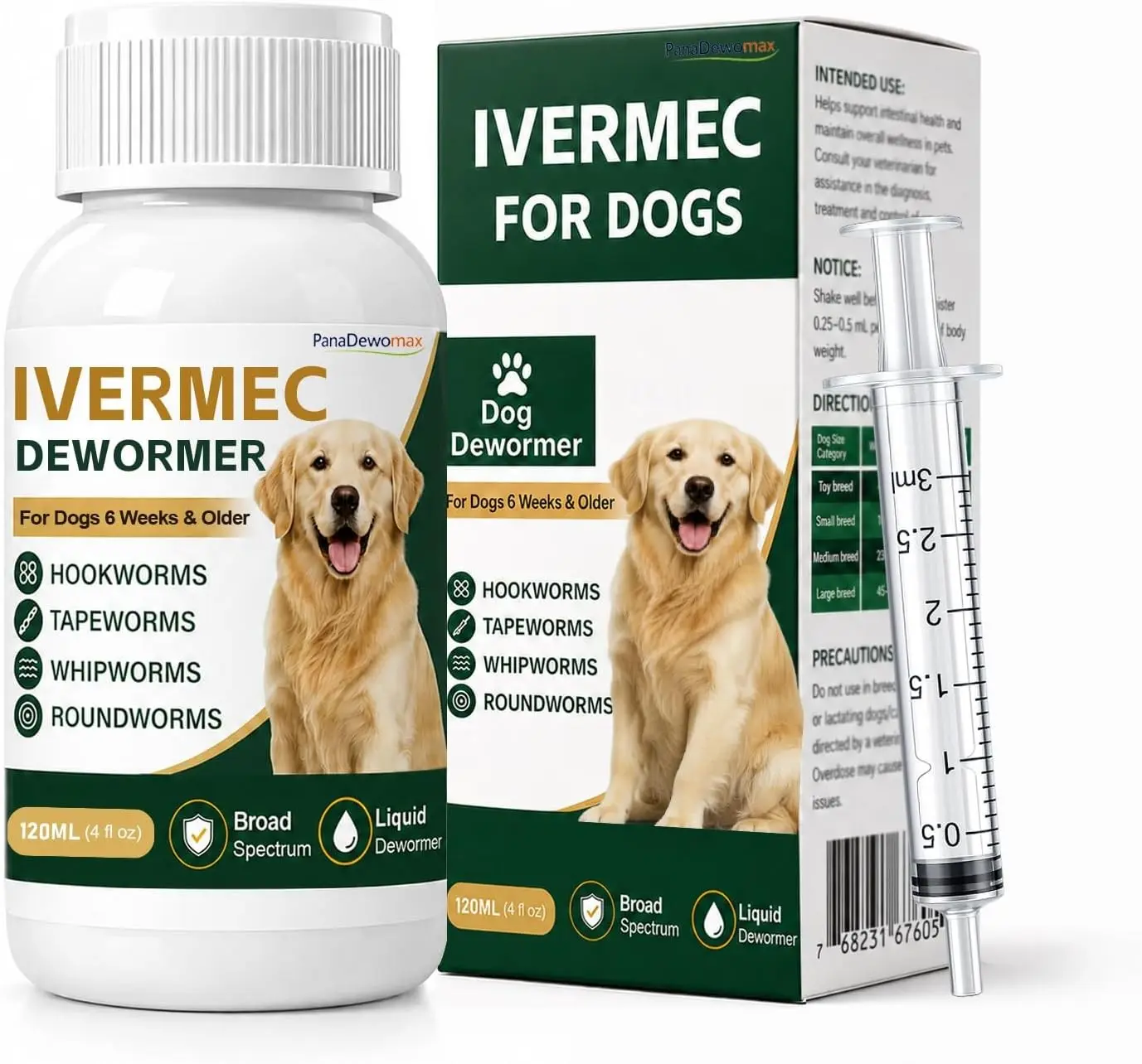Dewormer for Dogs Broad Spectrum Dog Wormer for Tapeworms, Roundworms and Hookworms for Digestive Balance & Gut Wellness