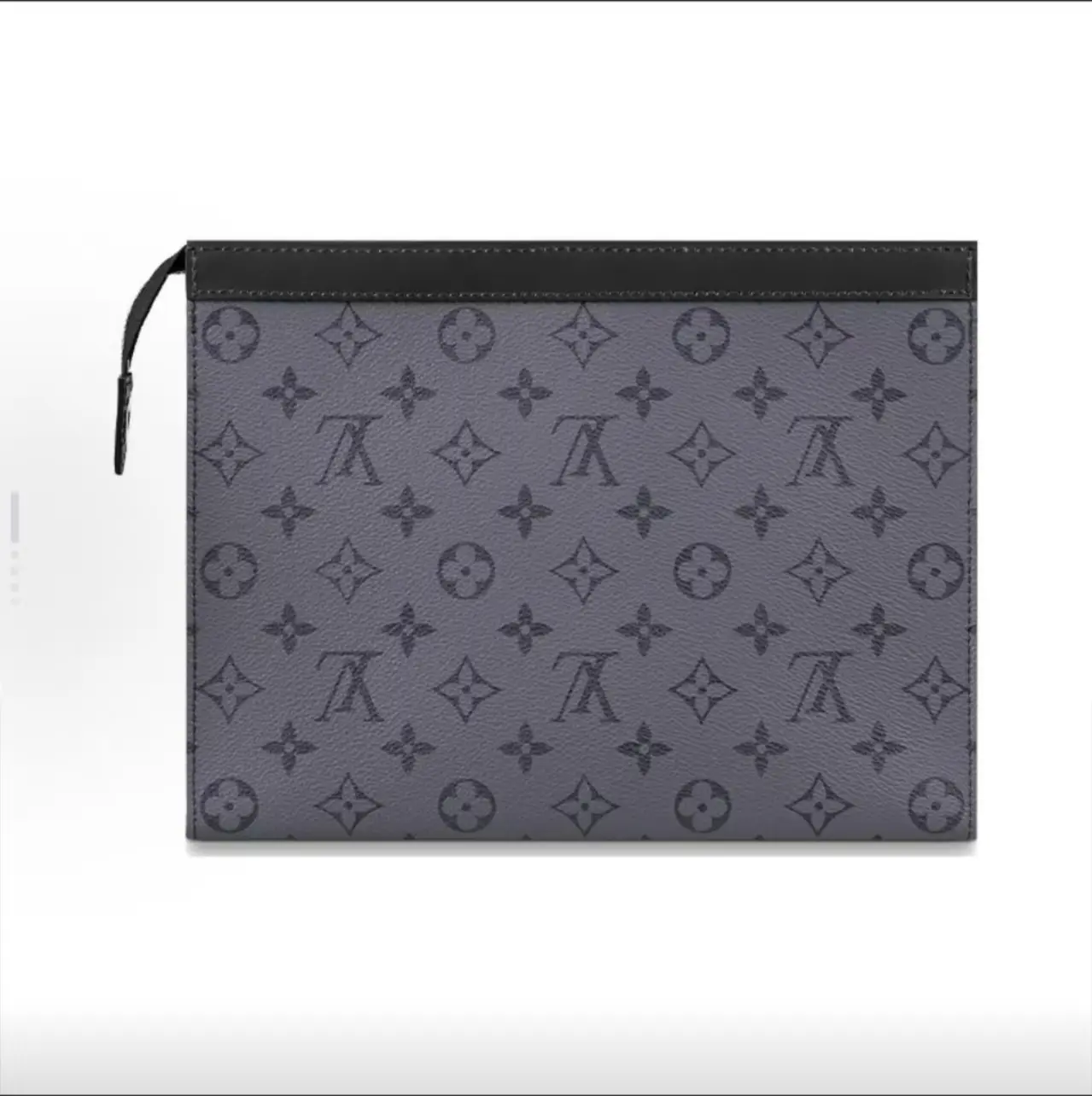Pre-owned Louis Vuitton Pochette Voyage Black Warrior 26 Black Grey Colorblock Clutch Toiletry Bag