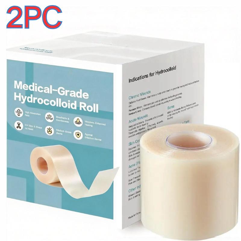 Hydrocolloid Bandage Roll tape face, Highly Absorbent Hydrocolloid Dressings for face/Wound Care, Burn, Blister, Pimple Patches for Acne Care, Waterproof & Cut to Size (5cm*150cm)