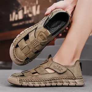 Men's Black, Brown, and Gray Sandals - Closed-Toe Fisherman Style, Summer Slippers and Sandals, Suitable for Hiking and Casual Wear, Casual Shoes |   Sporty style |   Durable rubber sole