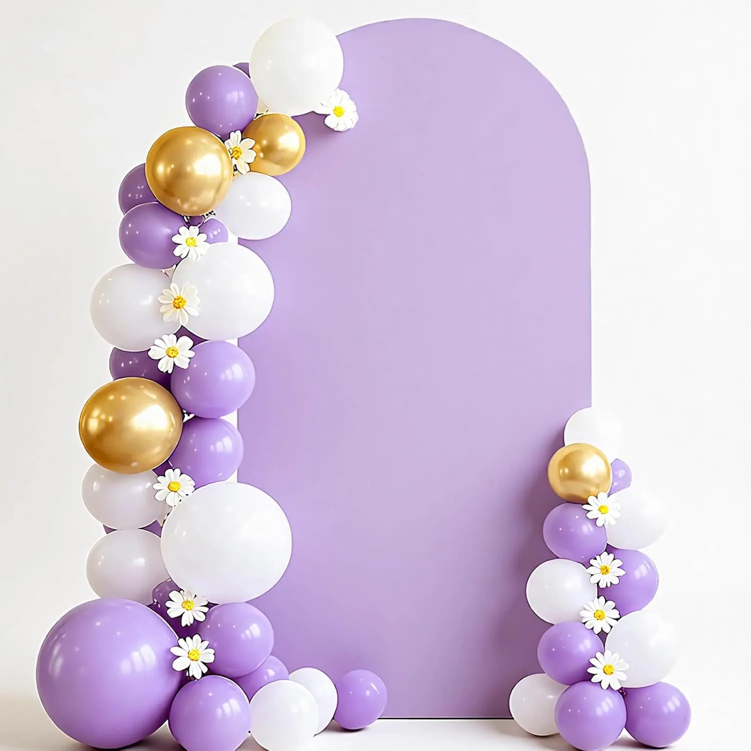 7.2 FT Arch Backdrop Cover, Wedding Lavender Arch Covers Stretchy Backdrop Spandex Fitted for Baby Shower Birthday Balloon Chiara Stand Decor Lavender 7.2FT