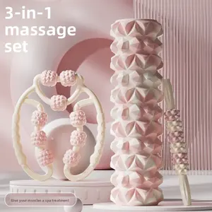 Foam shaft three-piece muscle relaxation artifact mace ring leg clamping massage roller roller thin calf thin leg