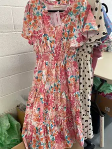 Peach Blossom Floral Dress
