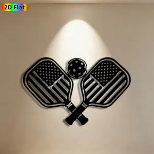 1pc Pickleball Paddle & Ball Metal Wall Art,Pickleball Statue Mural, Ideal Gift for New Year, Christmas,Pickleball Enthusiasts,Weather-Resistant Metal Wall Decor Wall Sculptures, Perfect for Patio Wall & Garden Fence Pickleball Enthusiasts
