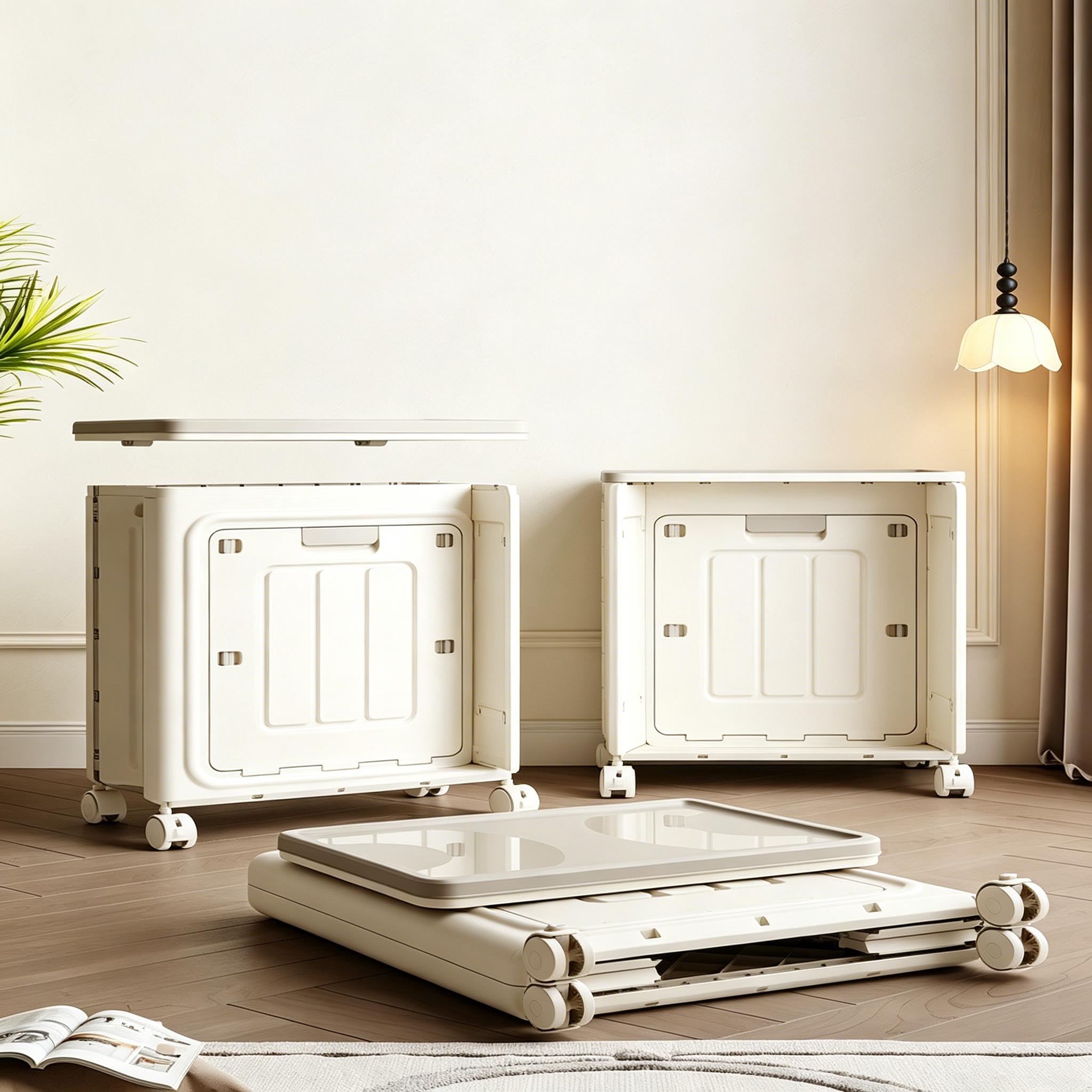 UFORU Laundry Basket with Wheels, Ventilated& Odor-Resistant, Portable Rolling Storage with Lid, SizeDetails in SKU Images, Assembly Guide in Main Image &Description