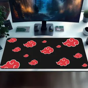 Naruto Mouse Pad Akatsuki Red Cloud Pattern Desk Mat