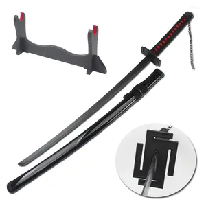 ELERVINO Real Bleach Zangetsu Sword Cosplay 41 inches Not Sharp Samurai Katana with Wooden Holder Stand Display Anime Fans for Halloween Role Playing Props Cosplay Collection Decoration Christmas Gift Birthday New Year