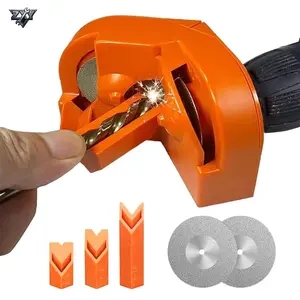 Drill Bit Sharpener Multipurpose Grinding Sharpener for 5/64''- 5/8'' Drill Bits, Diamond Grinding Blade Sharpening Stone Tool for High Speed Steel Carbide Cobalt Tin-Coated Drill Bits and Knives
