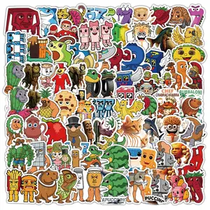 102pcs Italian Brain Stickers Set, Funny Creative Abstract Wall Decals, Unique Decorative Art Pieces for Home & Office