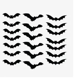 Waterproof Window Halloween Bat Decal Sets!