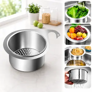 Stainless Steel Swan Sink Strainer Basket, Faucet Hanging Filter Multi-Functional Kitchen Draining Basket for Fruit and Vegetable, Quick Drain ,with mesh Perforated Design Kitchen Sink Filter Screen,dealsforyou summerwins
