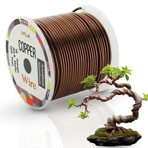 Bonsai Wire - Anodized Aluminum Wire 1.4 mm 15 Gauge (100 ft) Bonsai Training Wire - Bendable Flexible Bonsai Tree Wire - Strong Corrosion and Rust Resistant Plant Wire Kit