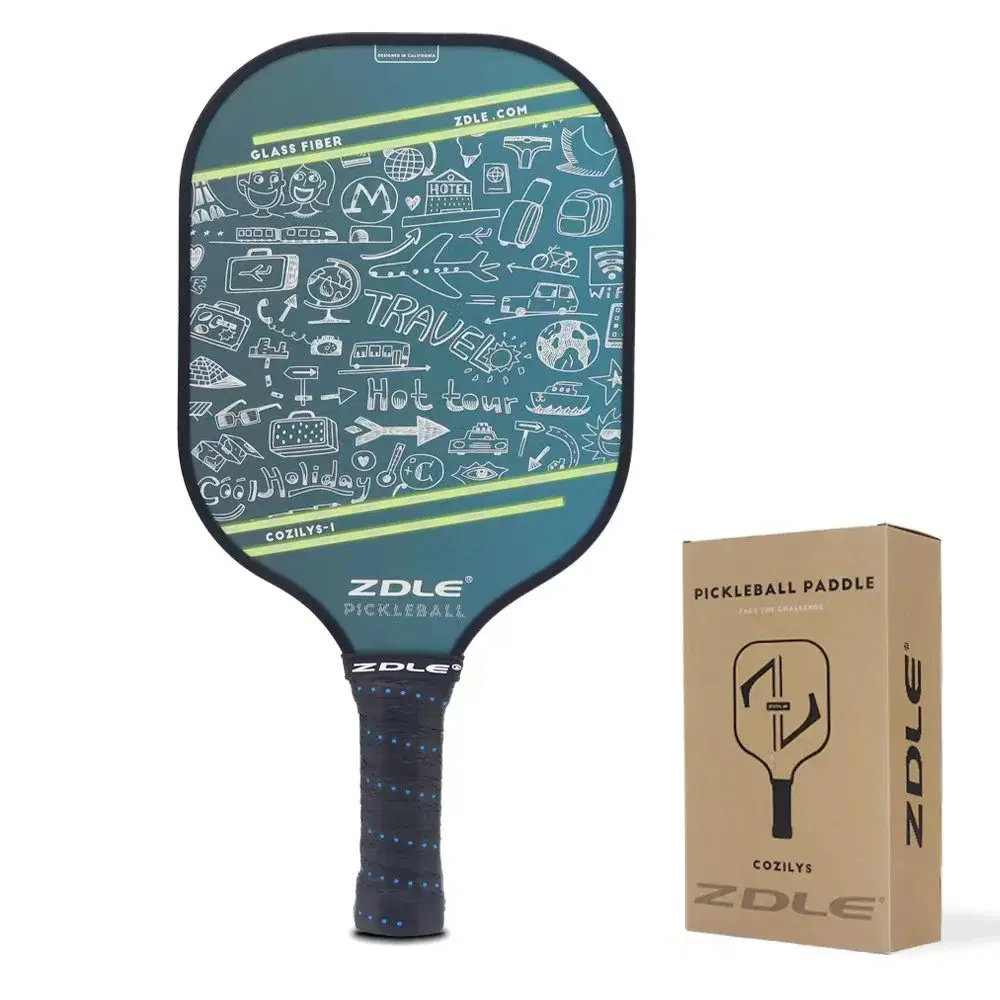 Pickleball Paddle Pickleball Set Fiberglass Pickleball Paddles Polymer Honeycomb Core Pickle Ball Raquette Pickleball Racket Pickleball Equipment Outdoor Game Adult Family Pickleball Gift Zdle