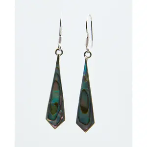 Tie Shaped Dangle Earrings with Enamel