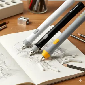 Professional Electric Eraser Kit for Drawing, Replaceable Eraser Tips, Highlight & Detail Tool, Portable Sketch Corrector, Smudge-Proof Design for Precision Artwork, Pencil Draft Perfection.